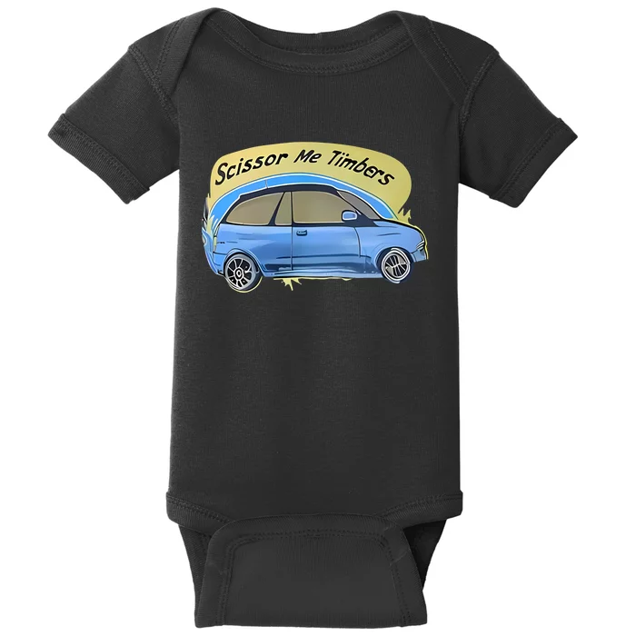 Connor Flintoft Scissor Me Timbers Car Baby Bodysuit