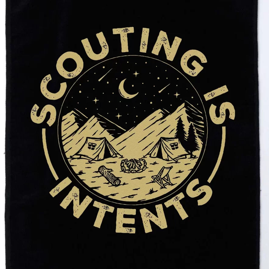 Camping Funny Scout Camper Scouting Is Intents Platinum Collection Golf Towel