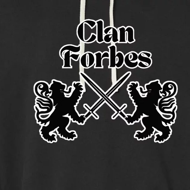 Clan Forbes Scottish Swords Lion Garment-Dyed Fleece Hoodie