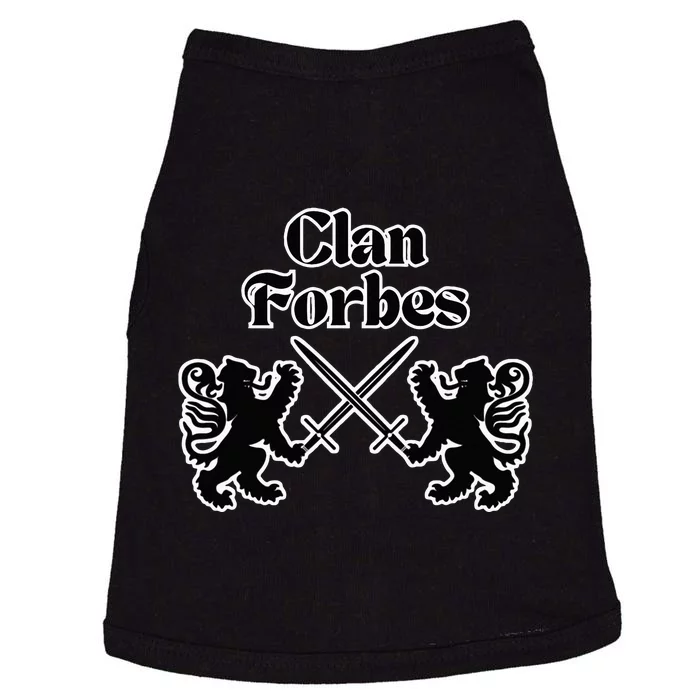 Clan Forbes Scottish Swords Lion Doggie Tank