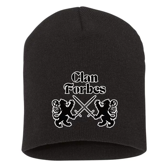 Clan Forbes Scottish Swords Lion Short Acrylic Beanie