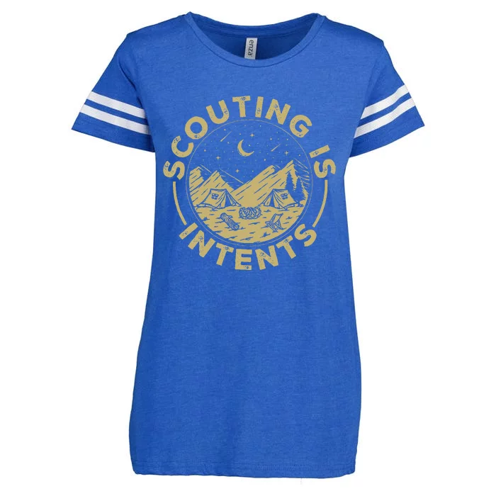 Camping Funny Scout Camper Scouting Is Intents Enza Ladies Jersey Football T-Shirt