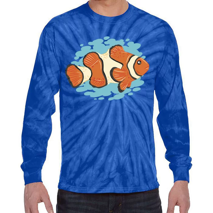 Clown Fish Sea Tie-Dye Long Sleeve Shirt