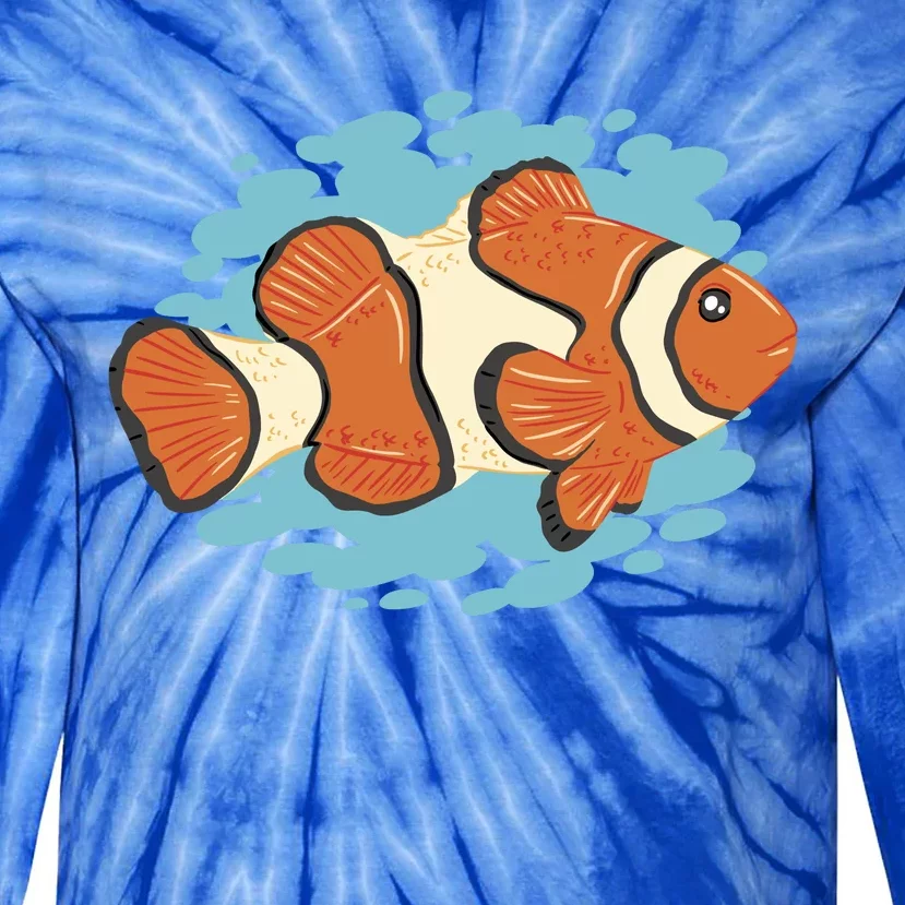 Clown Fish Sea Tie-Dye Long Sleeve Shirt