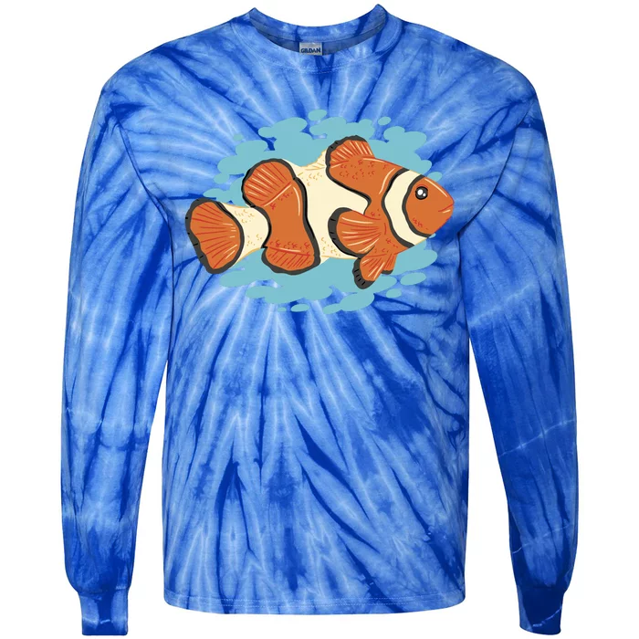 Clown Fish Sea Tie-Dye Long Sleeve Shirt