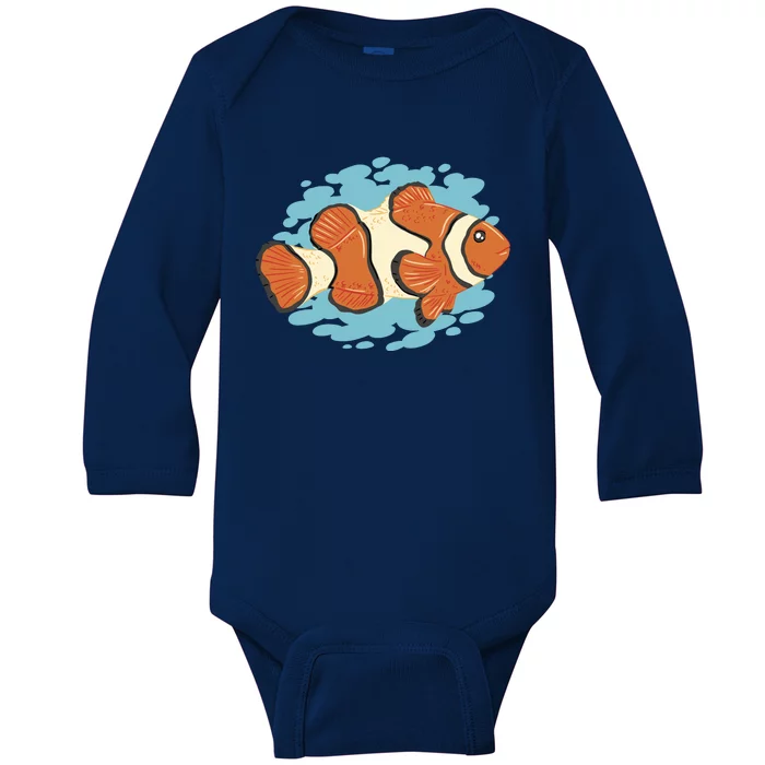 Clown Fish Sea Baby Long Sleeve Bodysuit