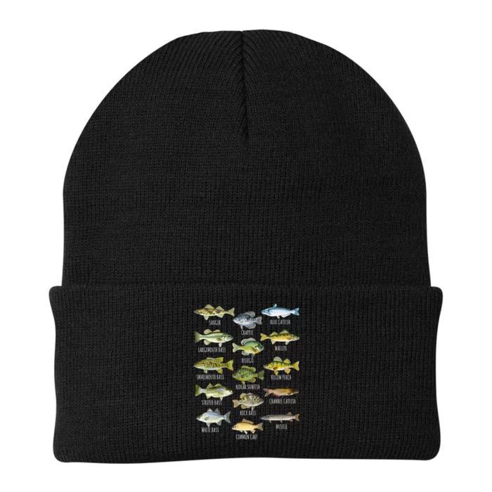 Cool Fish Species Biology Types Of Freshwater Fish Fishing Gift Knit Cap Winter Beanie