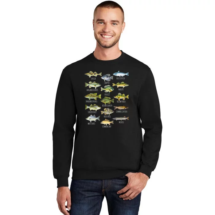 Cool Fish Species Biology Types Of Freshwater Fish Fishing Gift Tall Sweatshirt