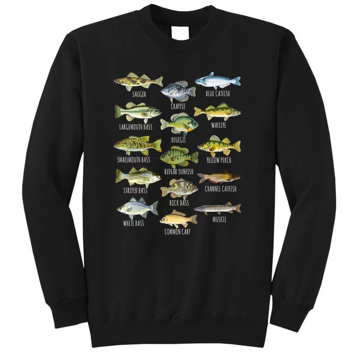 Cool Fish Species Biology Types Of Freshwater Fish Fishing Gift Tall Sweatshirt