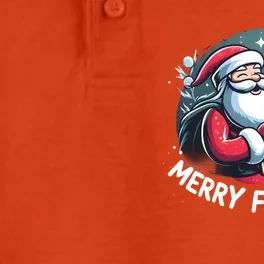 Christmas Funny Santa Merry Fishmas For Fishing Lovers Funny Gift Dry Zone Grid Performance Polo