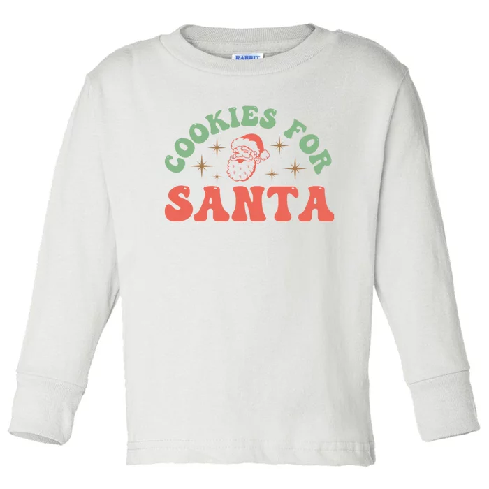 Cookies For Santa Decal Christmas Toddler Long Sleeve Shirt