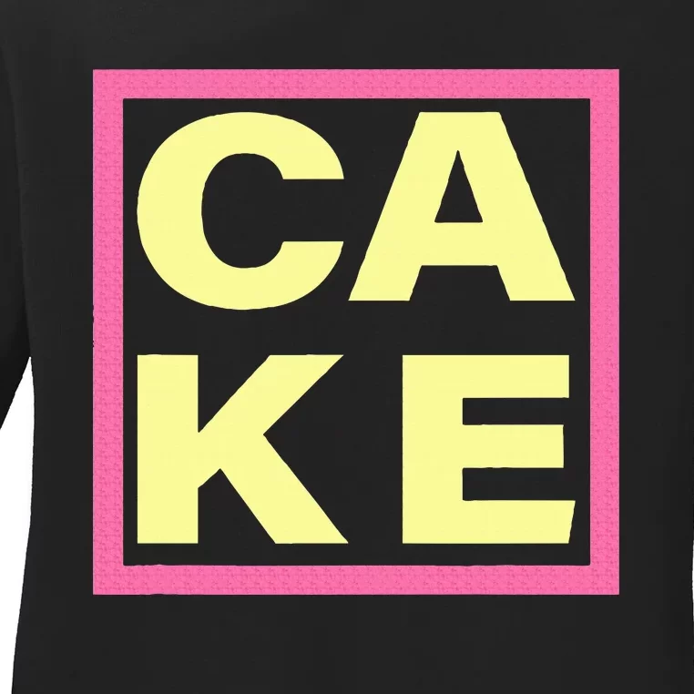 Cake Funny Sweet Baking Frosting Ladies Long Sleeve Shirt