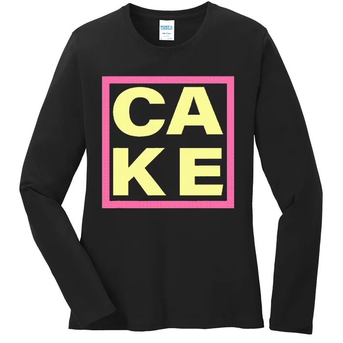 Cake Funny Sweet Baking Frosting Ladies Long Sleeve Shirt