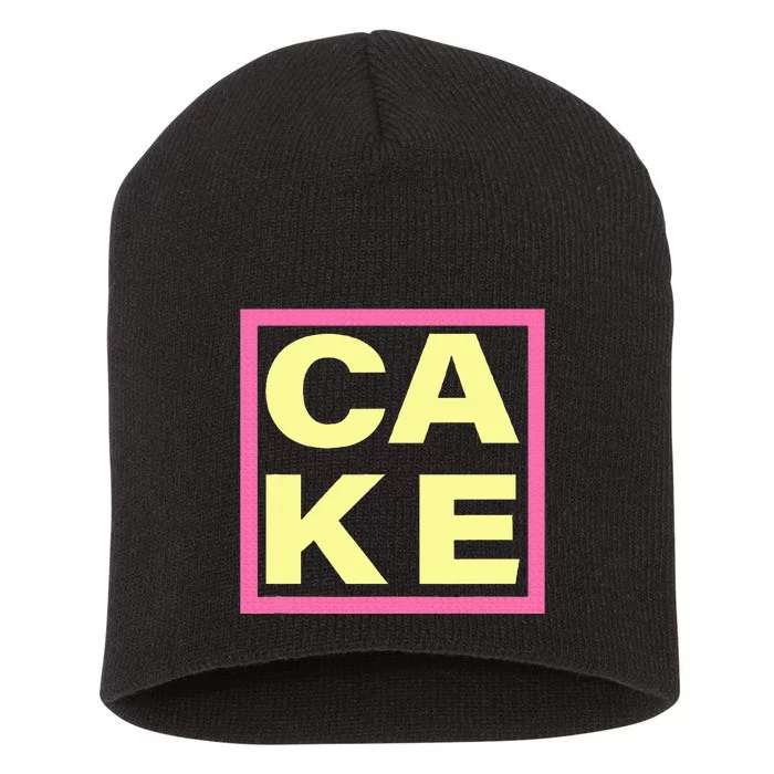 Cake Funny Sweet Baking Frosting Short Acrylic Beanie