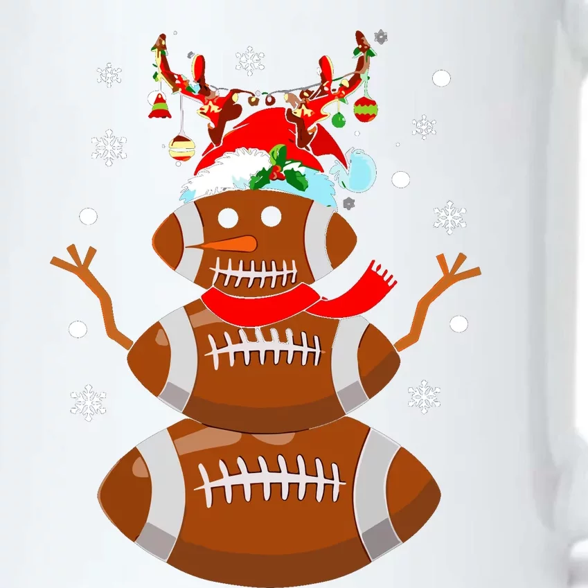 Christmas Football Snowman Kids Football Christmas Black Color Changing Mug