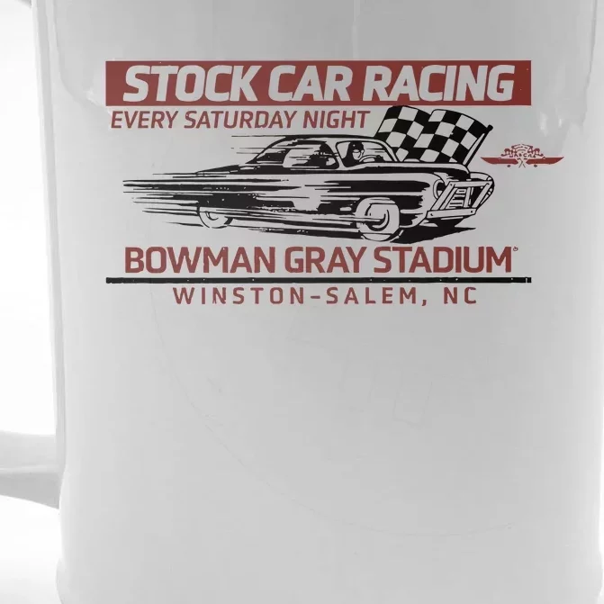 Checkered Flag Sports Tan Bowman Gray Stadium Clash Every Saturday Nigh Front & Back Beer Stein