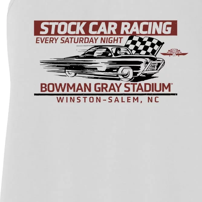 Checkered Flag Sports Tan Bowman Gray Stadium Clash Every Saturday Nigh Women's Racerback Tank