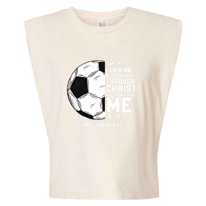 Christian Funny Soccer Men Boys Religious Garment-Dyed Women's Muscle Tee