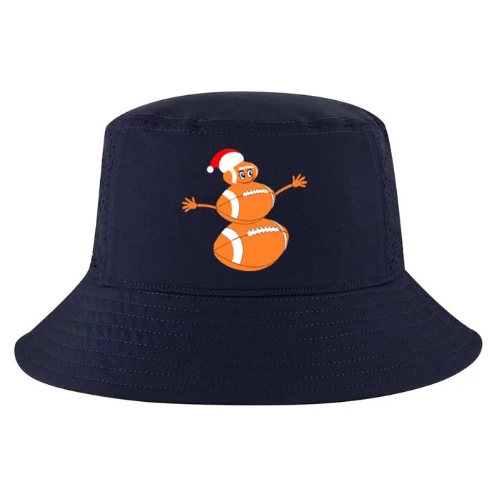 Christmas Football Snowman Football Christmas Cool Comfort Performance Bucket Hat