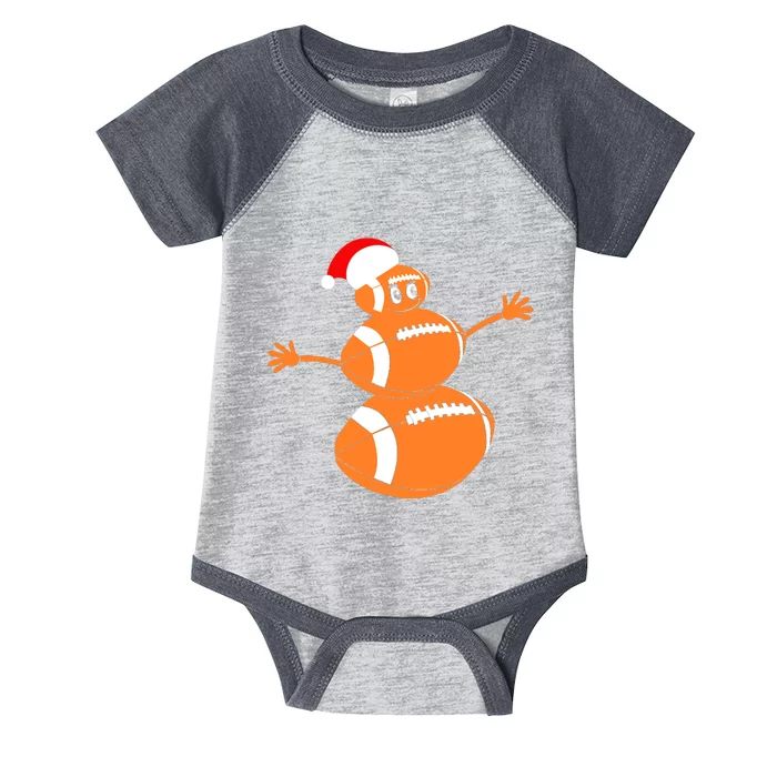 Christmas Football Snowman Football Christmas Infant Baby Jersey Bodysuit