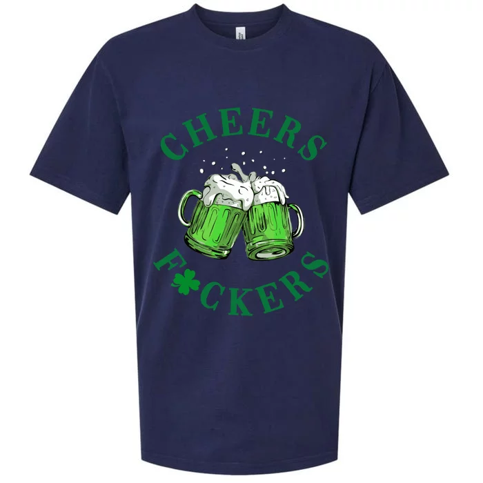 Cheers Fuckers St Patricks Day Irish Beer Ing Cute Gift Sueded Cloud Jersey T-Shirt