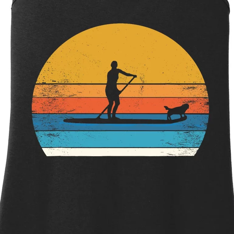 Cool Funny Stand Up Paddle Board Dog SUP Paddling Boarding Ladies Essential Tank