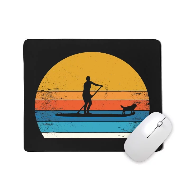 Cool Funny Stand Up Paddle Board Dog SUP Paddling Boarding Mousepad