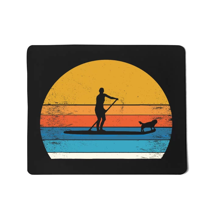 Cool Funny Stand Up Paddle Board Dog SUP Paddling Boarding Mousepad