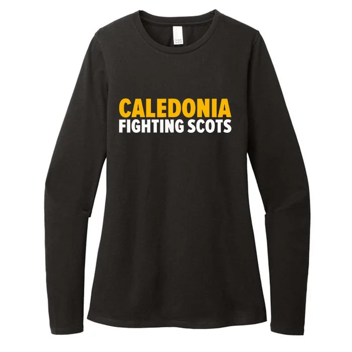 Caledonia Fighting Scots Bold Womens CVC Long Sleeve Shirt