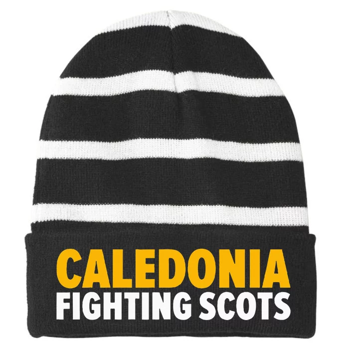 Caledonia Fighting Scots Bold Striped Beanie with Solid Band