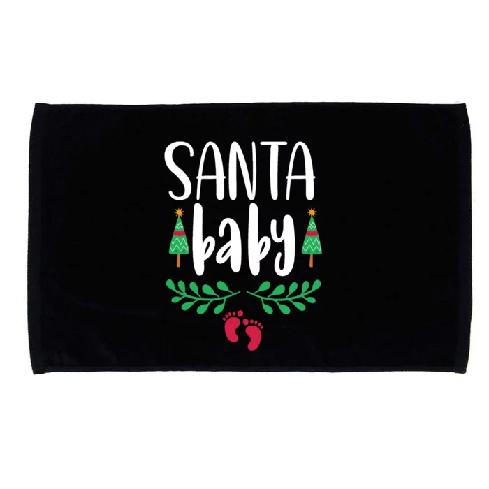 Christmas Funny Santa New Mama Pregnancy Announcet Gift Microfiber Hand Towel