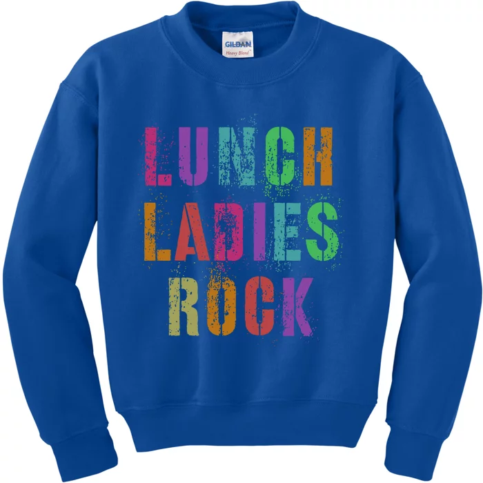 Cool Food Service Squad School Lunch Ladies Rock Office Crew Cute Gift Kids Sweatshirt