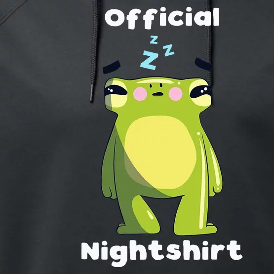 Cute Frog Sleepshirt Nightwear Night Sleep Pajama Performance Fleece Hoodie