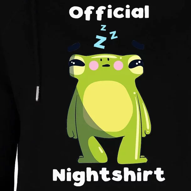 Cute Frog Sleepshirt Nightwear Night Sleep Pajama Womens Funnel Neck Pullover Hood