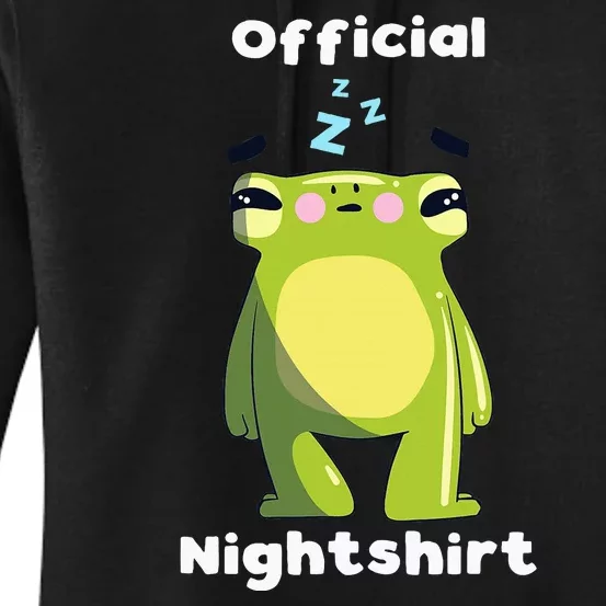 Cute Frog Sleepshirt Nightwear Night Sleep Pajama Women's Pullover Hoodie