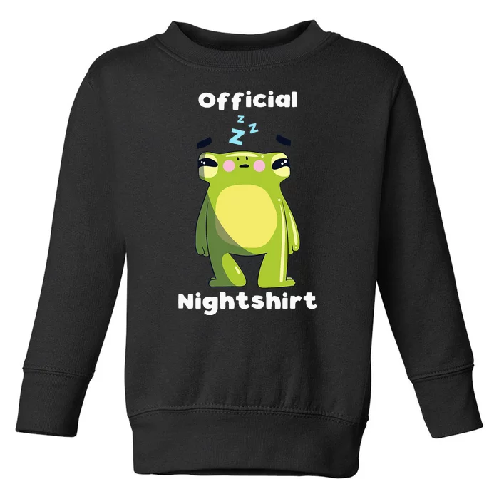 Cute Frog Sleepshirt Nightwear Night Sleep Pajama Toddler Sweatshirt