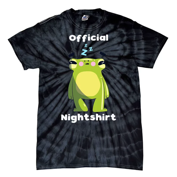 Cute Frog Sleepshirt Nightwear Night Sleep Pajama Tie-Dye T-Shirt