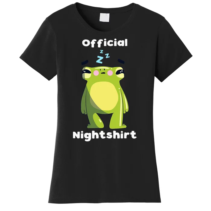 Cute Frog Sleepshirt Nightwear Night Sleep Pajama Women's T-Shirt