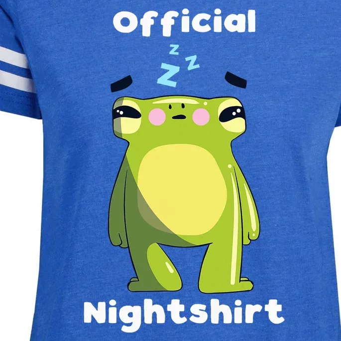 Cute Frog Sleepshirt Nightwear Night Sleep Pajama Enza Ladies Jersey Football T-Shirt