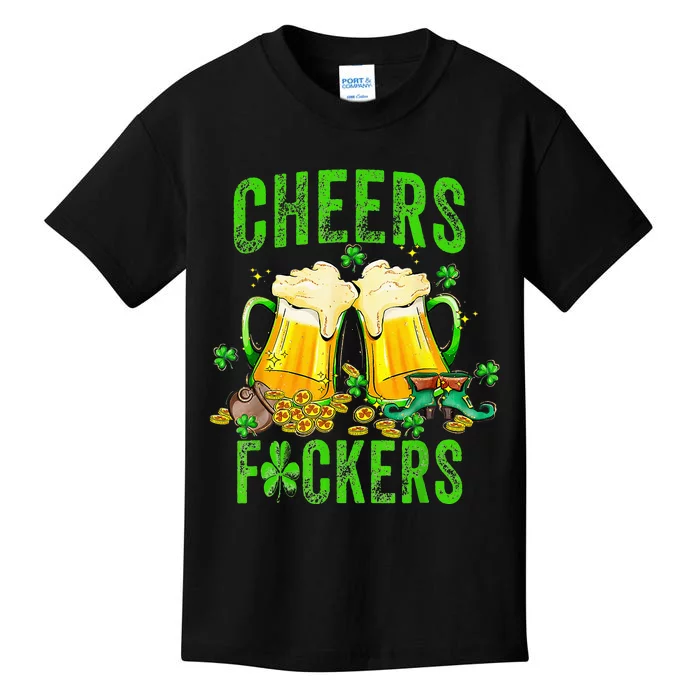 Cheers Fuckers St Patricks Day Beer Drinking Kids T-Shirt