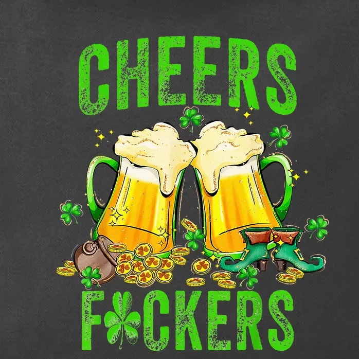 Cheers Fuckers St Patricks Day Beer Drinking Zip Tote Bag