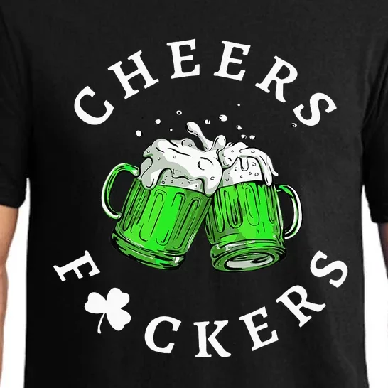 Cheers Fuckers St Patricks Day Beer Drinking Pajama Set