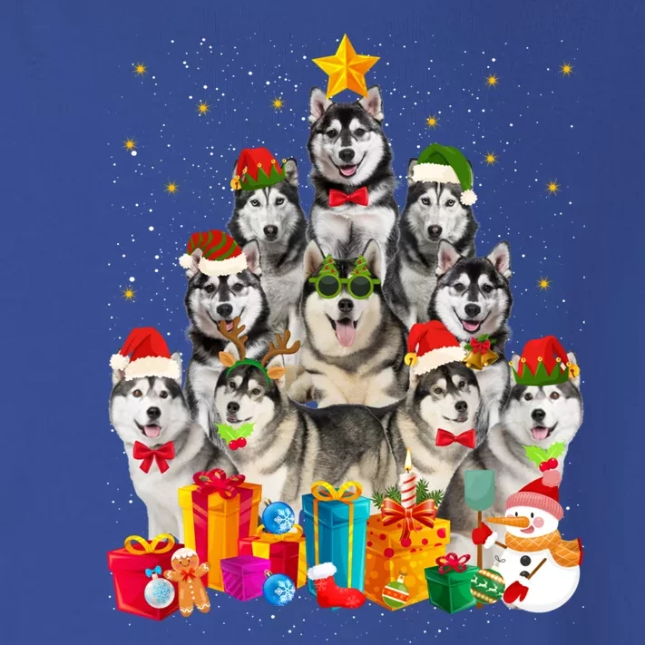 Christmas Funny Siberian Husky Dog Tree Xmas Pet Dog Lover Meaningful Gift Toddler Long Sleeve Shirt