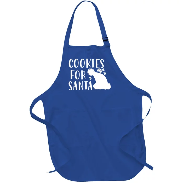 Cookies For Santa Gift Funny Christmas Meaningful Gift Full-Length Apron With Pocket