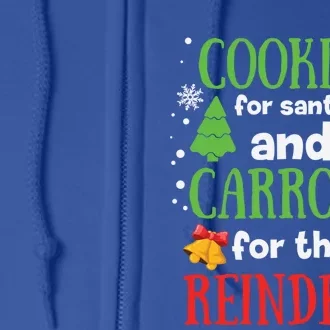 Cookies For Santa And Carrots For The Reindeer Gift Full Zip Hoodie