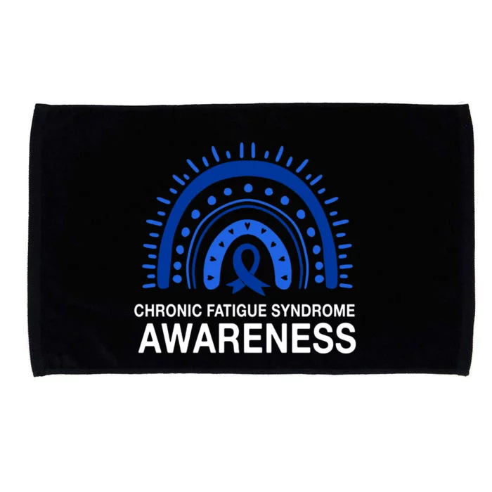 Chronic Fatigue Syndrome Awareness Boho Rainbow Cfs Support Funny Gift Microfiber Hand Towel