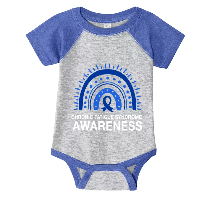 Chronic Fatigue Syndrome Awareness Boho Rainbow Cfs Support Funny Gift Infant Baby Jersey Bodysuit