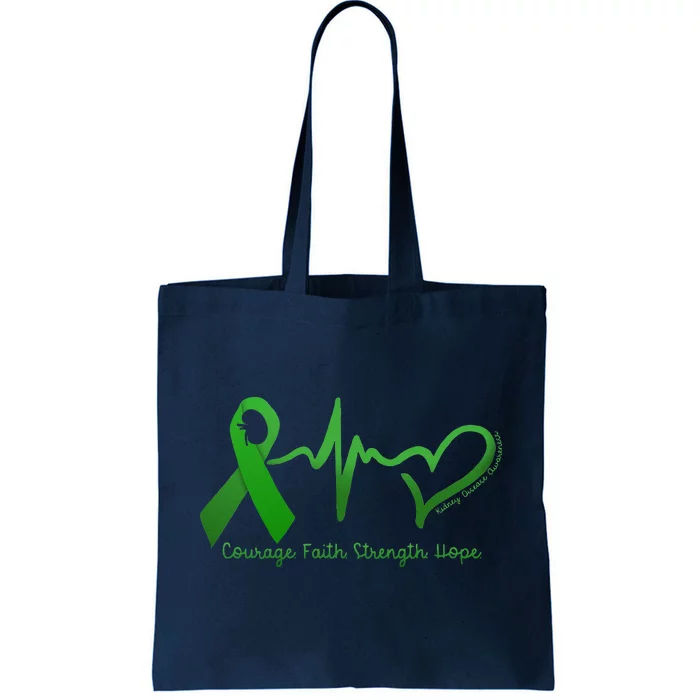 Courage Faith Strength Hope Kidney Disease Awareness Tote Bag