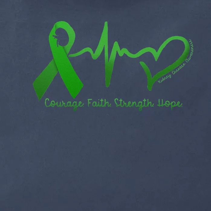 Courage Faith Strength Hope Kidney Disease Awareness Zip Tote Bag