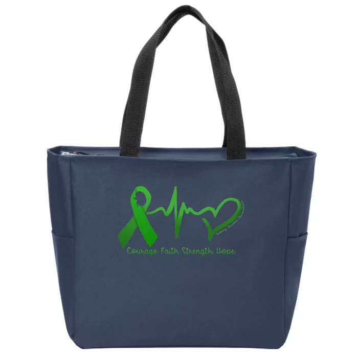 Courage Faith Strength Hope Kidney Disease Awareness Zip Tote Bag